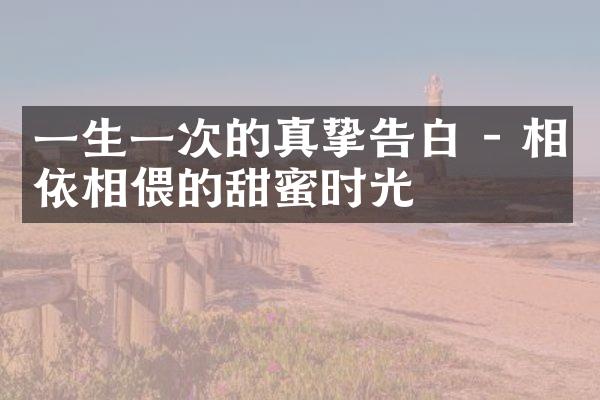 一生一次的真挚告白 - 相依相偎的甜蜜时光
