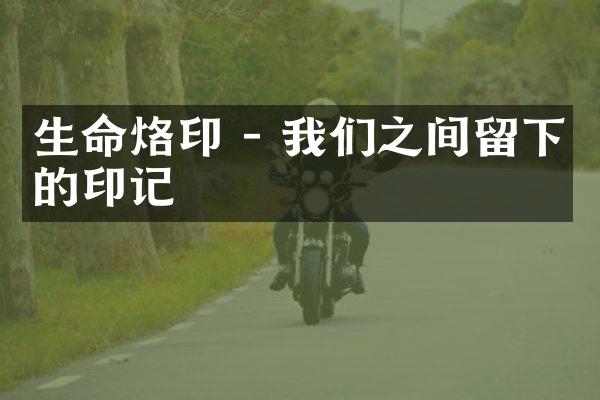 生命烙印 - 我们之间留下的印记
