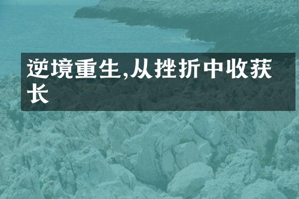 逆境重生,从挫折中收获成长