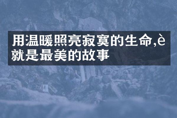 用温暖照亮寂寞的生命,这就是最美的故事