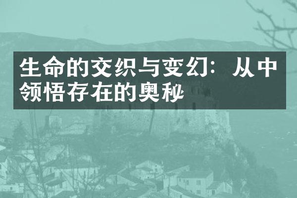 生命的交织与变幻：从中领悟存在的奥秘