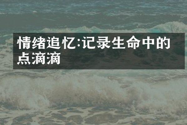 情绪追忆:记录生命中的点点滴滴