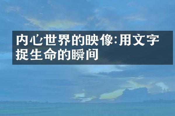 内心世界的映像:用文字捕捉生命的瞬间