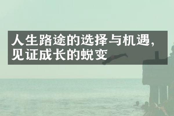 人生路途的选择与机遇，见证成长的蜕变