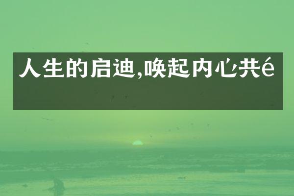 人生的启迪,唤起内心共鸣
