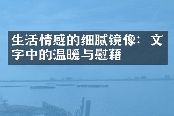 生活情感的细腻镜像：文字中的温暖与慰藉
