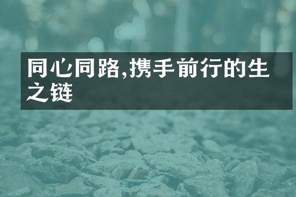 同心同路,携手前行的生命之链