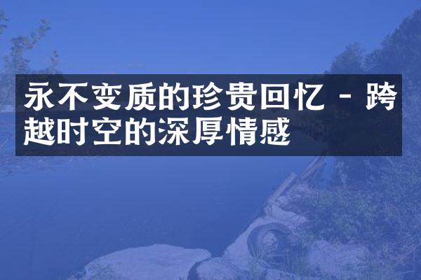 永不变质的珍贵回忆 - 跨越时空的深厚情感