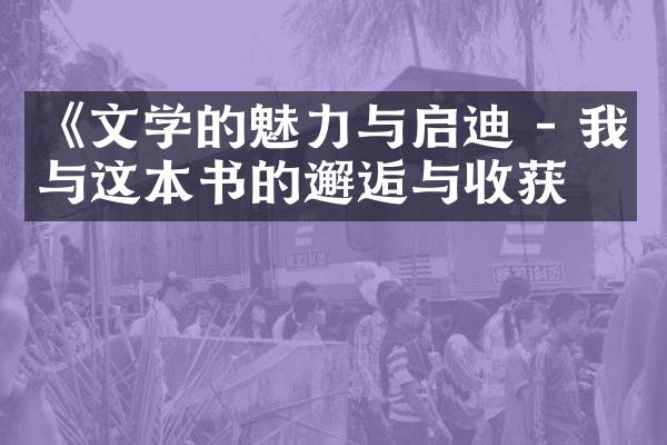 《文学的魅力与启迪 - 我与这本书的邂逅与收获》