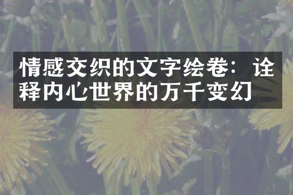 情感交织的文字绘卷：诠释内心世界的万千变幻