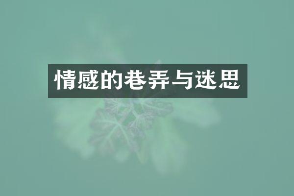 情感的巷弄与迷思