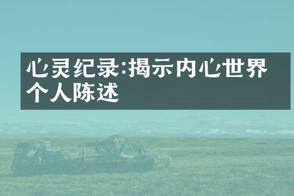 心灵纪录:揭示内心世界的个人陈述
