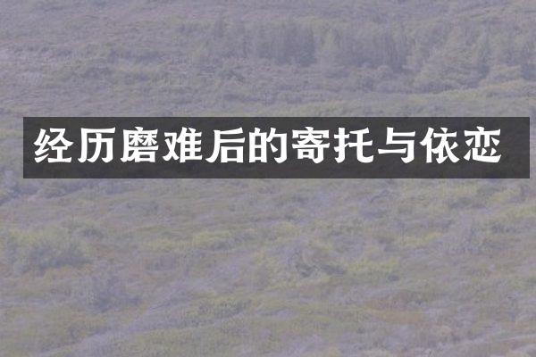 经历磨难后的寄托与依恋