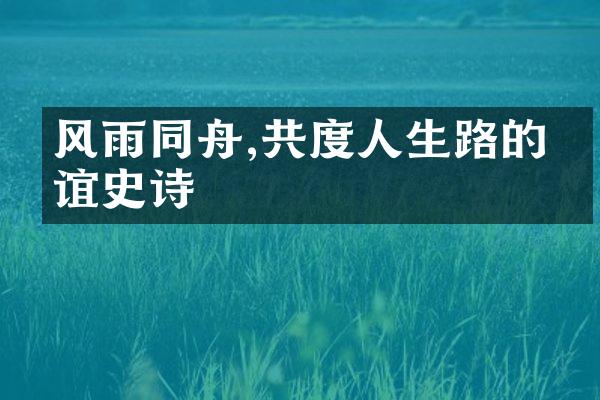 风雨同舟,共度人生路的友谊史诗