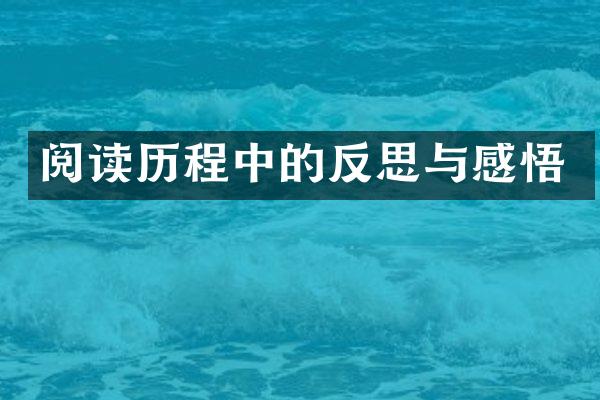 阅读中的反思与感悟