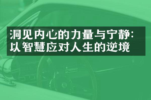 洞见内心的力量与宁静：以智慧应对人生的逆境