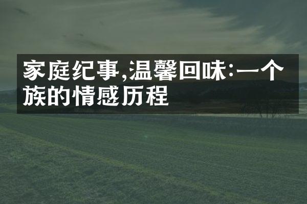 家庭纪事,温馨回味:一个家族的情感