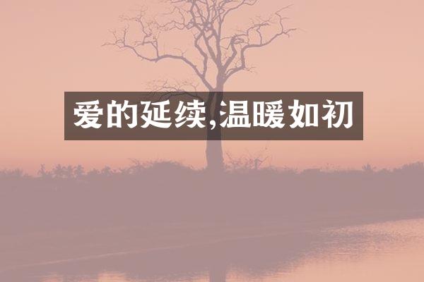 爱的延续,温暖如初