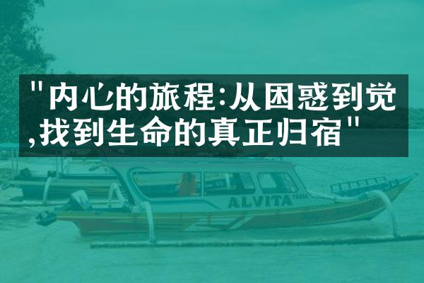 "内心的旅程:从困惑到觉悟,找到生命的真正归宿"