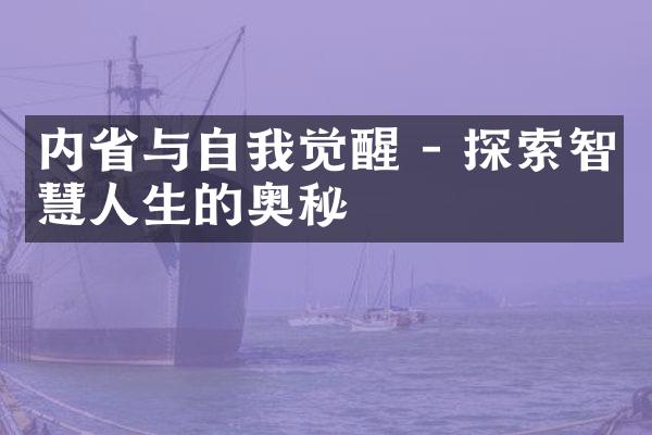 内与自我觉醒 - 探索智慧人生的奥秘