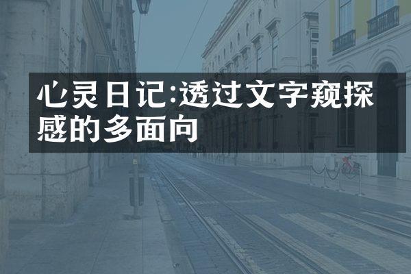 心灵日记:透过文字窥探情感的多面向