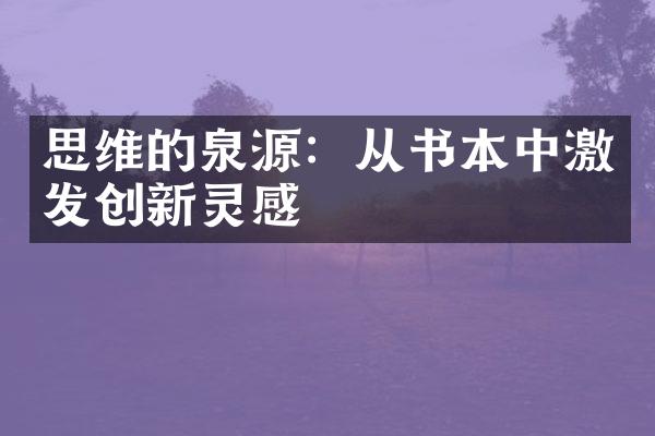 思维的泉源：从书本中激发创新灵感