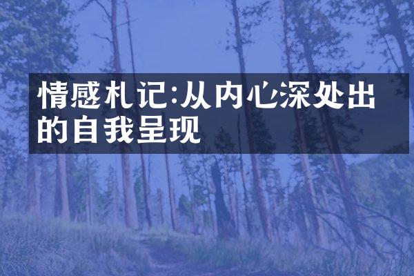情感札记:从内心深处出发的自我呈现