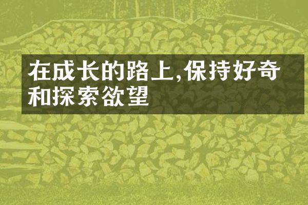 在成长的路上,保持好奇心和探索欲望
