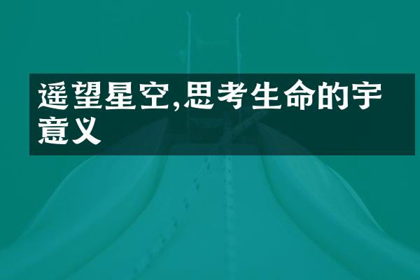 遥望星空,思考生命的宇宙意义
