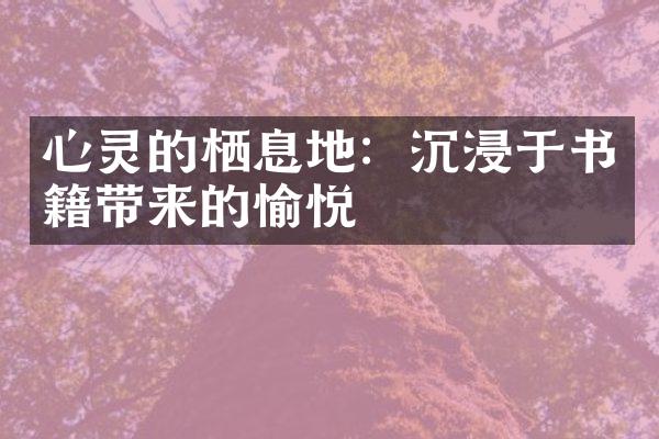 心灵的栖息地：沉浸于书籍带来的愉悦
