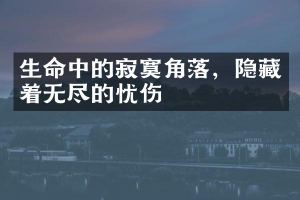 生命中的寂寞角落，隐藏着无尽的忧伤