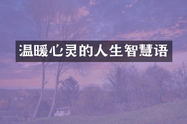 温暖心灵的人生智慧语