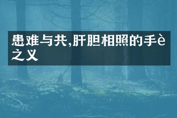 患难与共,肝胆相照的手足之义