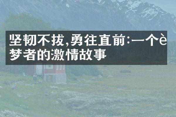 坚韧不拔,勇往直前:一个追梦者的故事