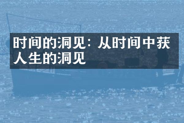 时间的洞见: 从时间中获取人生的洞见