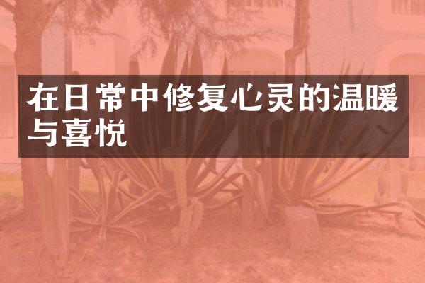 在日常中修复心灵的温暖与喜悦
