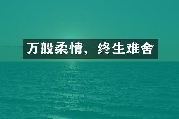 万般柔情，终生难舍
