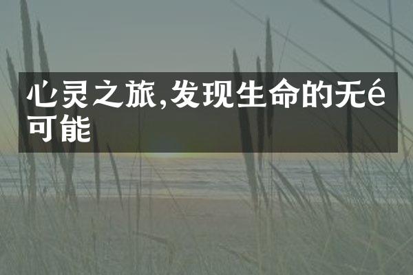 心灵之旅,发现生命的无限可能