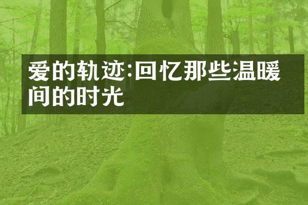 爱的轨迹:回忆那些温暖心间的时光