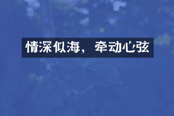 情深似海，牵动心弦