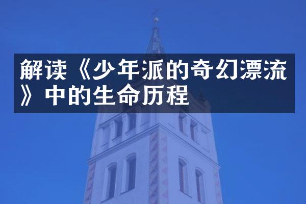 解读《少年派的奇幻漂流》中的生命