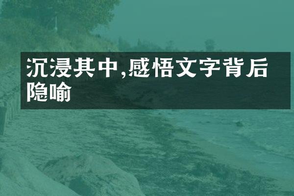 沉浸其中,感悟文字背后的隐喻
