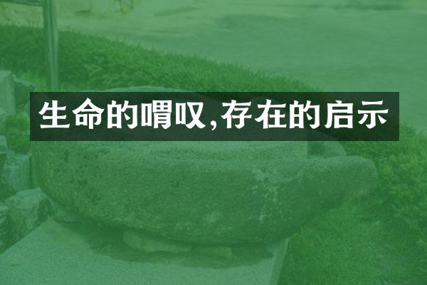 生命的喟叹,存在的启示