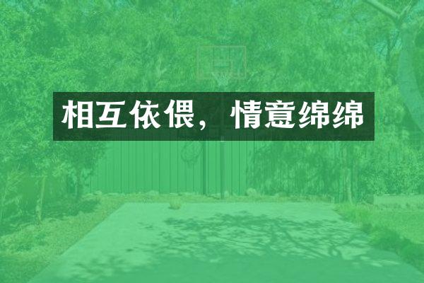 相互依偎，情意绵绵