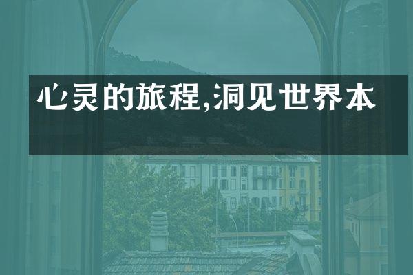心灵的旅程,洞见世界本真