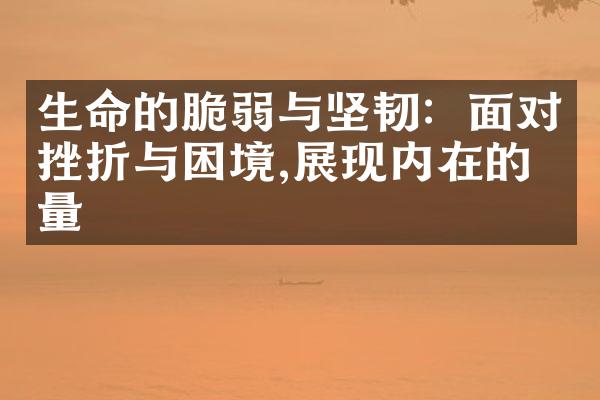 生命的脆弱与坚韧：面对挫折与困境,展现内在的力量