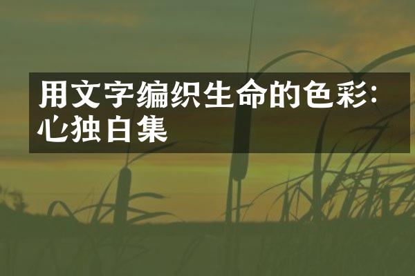 用文字编织生命的色彩:内心独白集