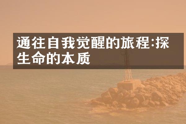 通往自我觉醒的旅程:探寻生命的本质