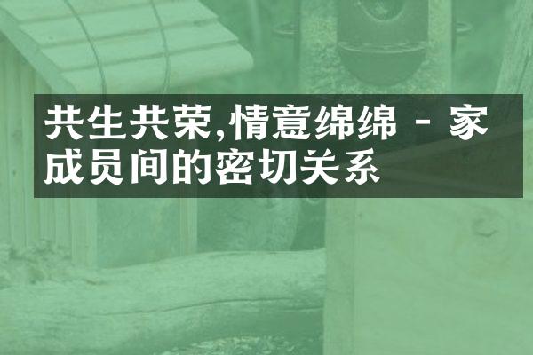 共生共荣,情意绵绵 - 家庭成员间的密切关系