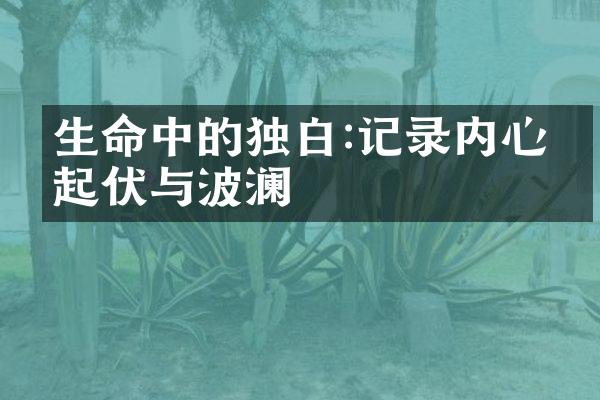 生命中的独白:记录内心的起伏与波澜